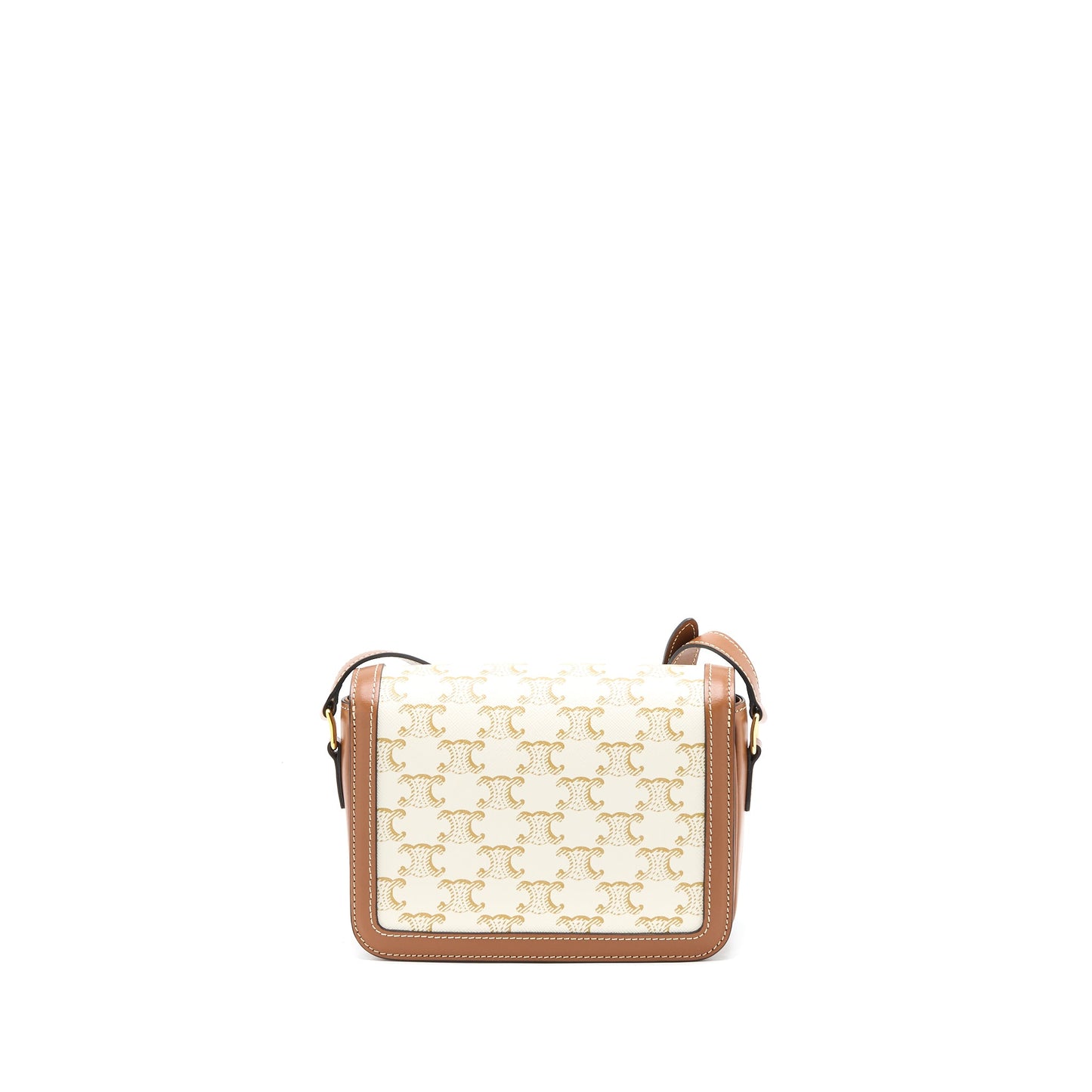 Celine Teen Triomphe Purse Triomphe Canvas/Calfskin White