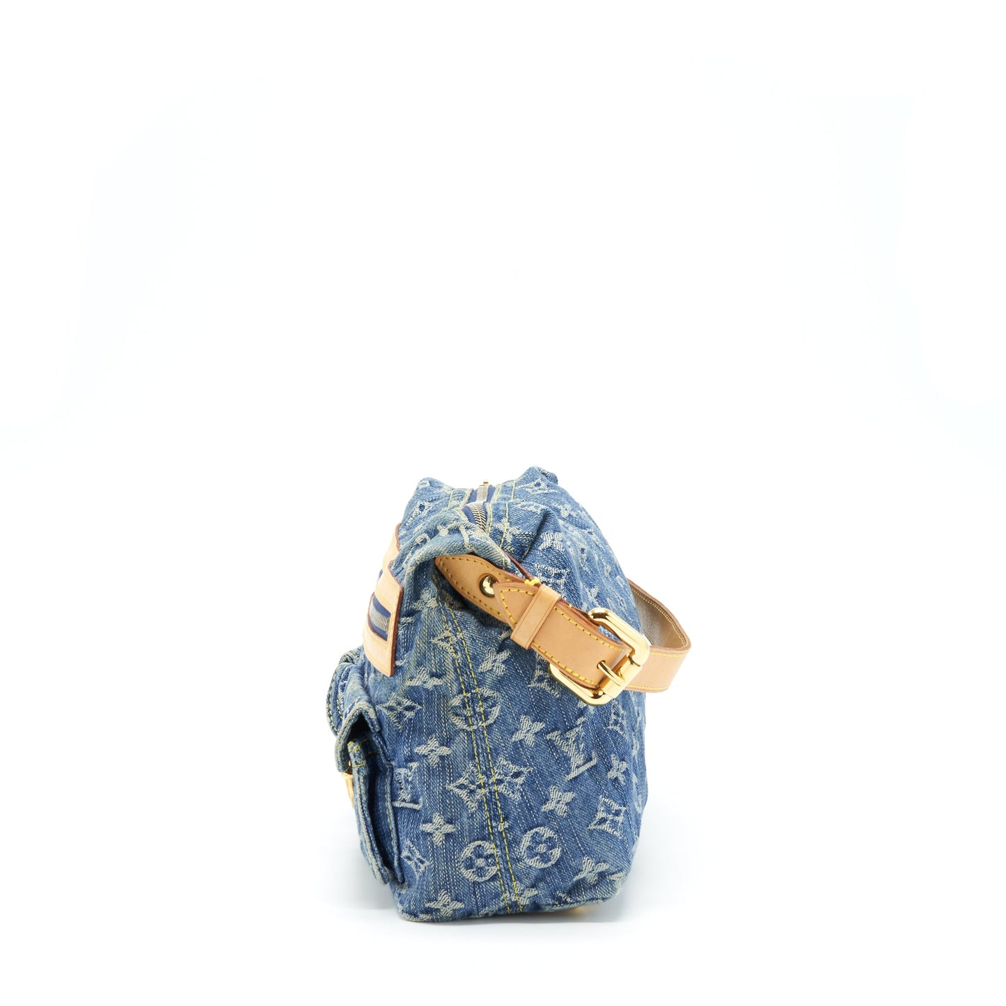 Louis Vuitton Vintage Denim Crossbody Purse With An Extra Strap