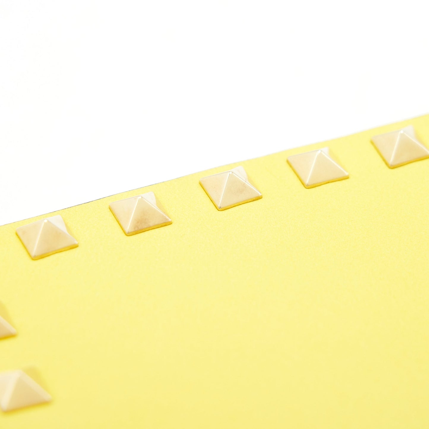 Valentino Rockstud Clutch Purse Yellow