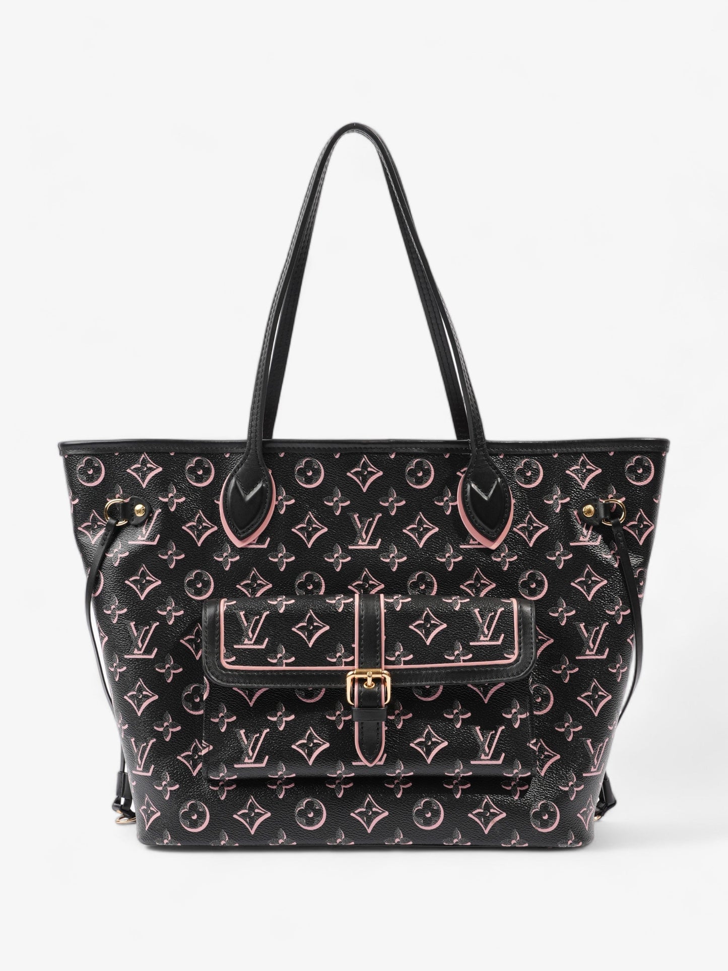Louis Vuitton Neverfull MM Fall For You Black And Pink Monogram Coated Canvas