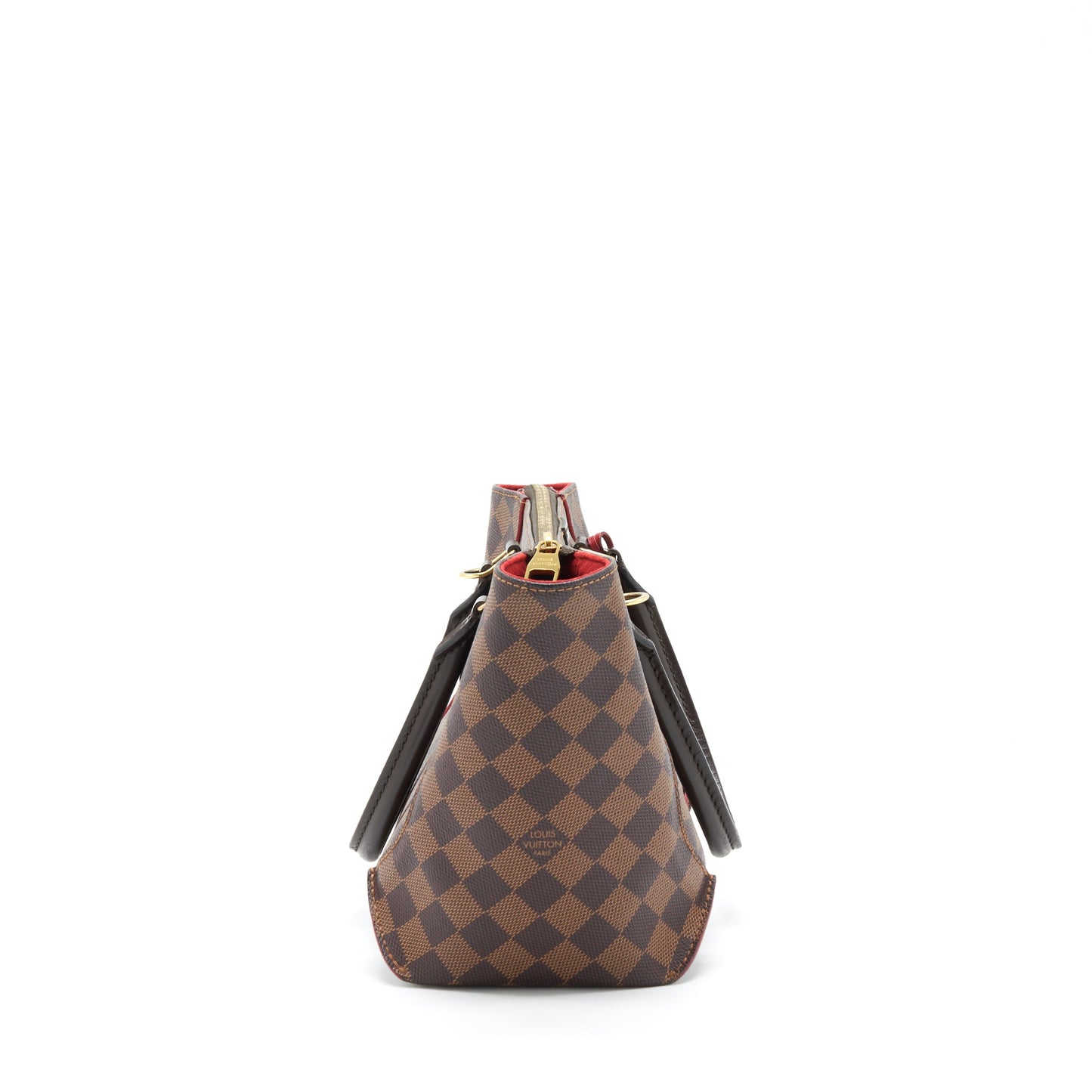 Louis Vuitton Top Handle Tote Purse With Strap Damier Ebene/Red