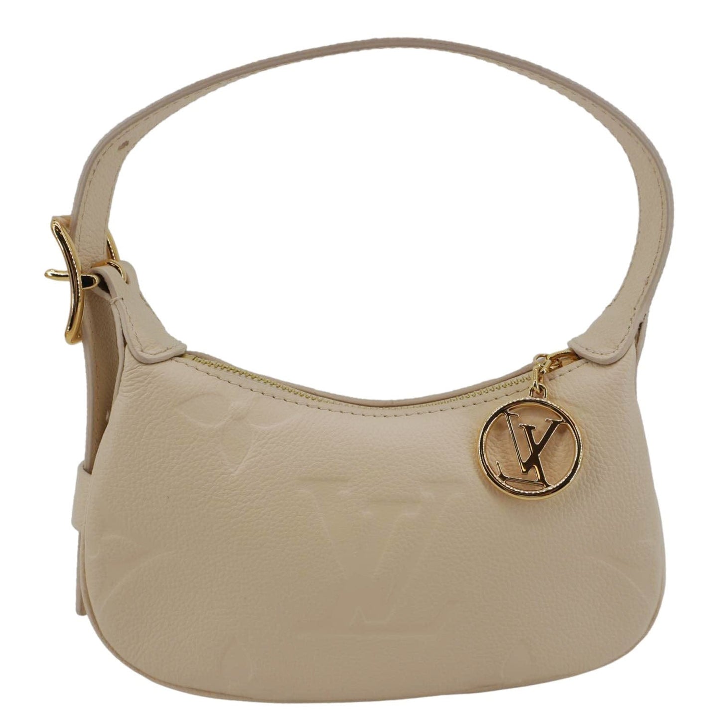 LOUIS VUITTON Moon Mini Monogram Empreinte Leather Hobo Bag Off White