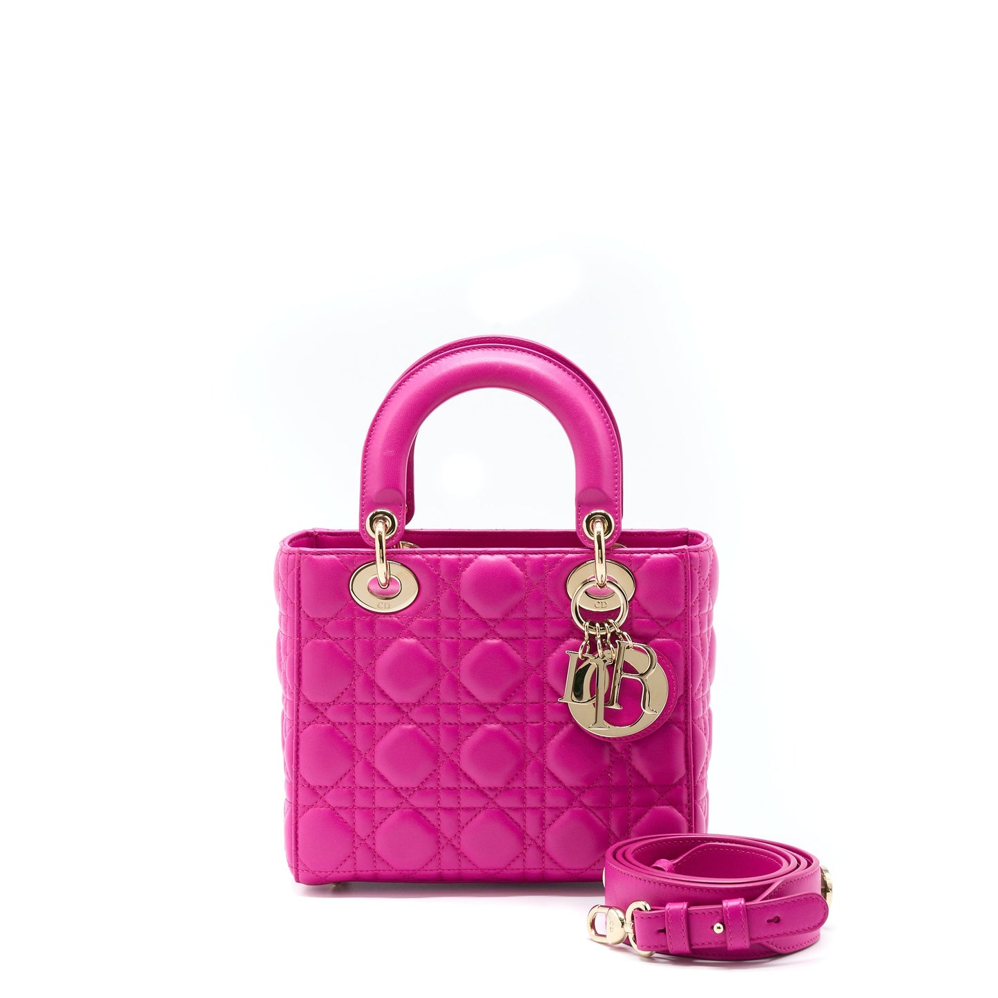 Dior Small Lady Dior Lambskin Pink