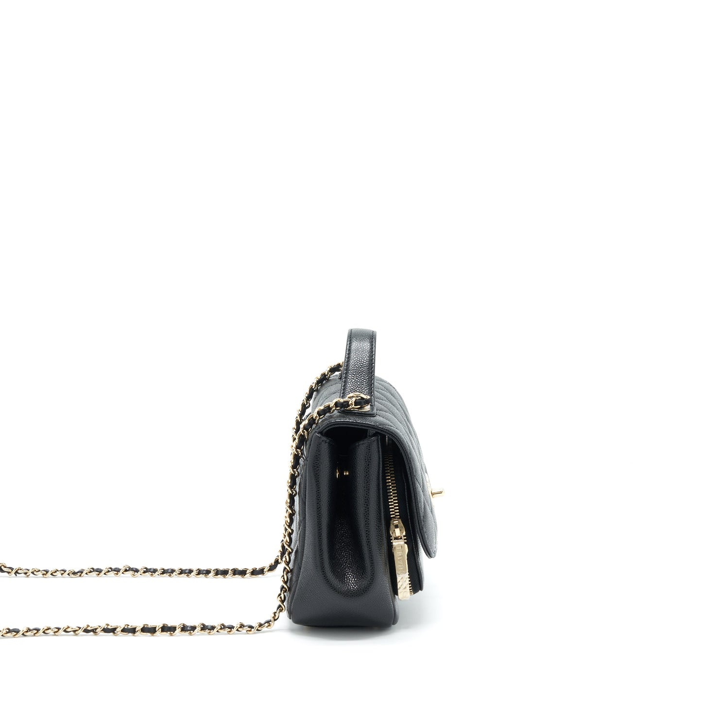 Chanel Small Business Affinity Caviar Black LGHW(Microchip)
