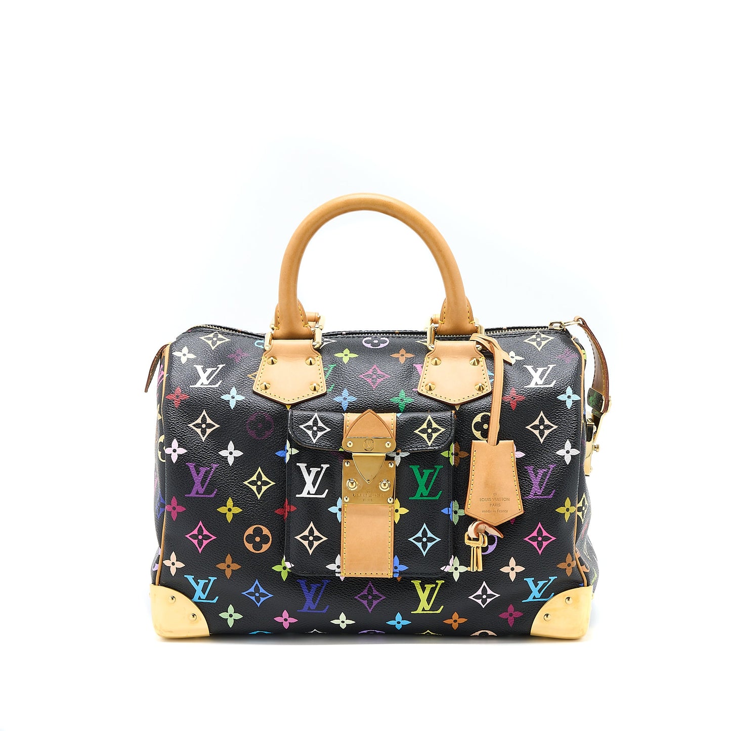 Louis Vuitton Speedy 30 Multicolour Monogram Canvas Black