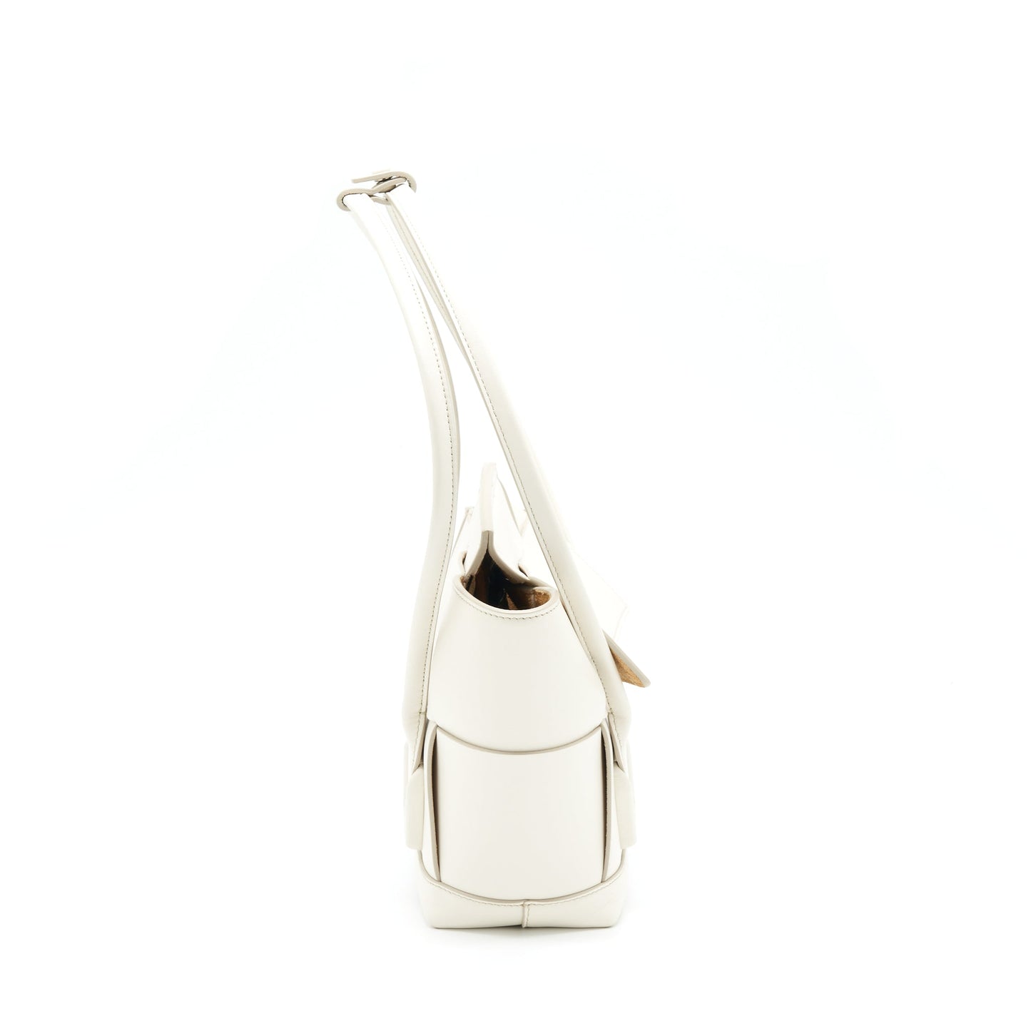 Bottega Veneta Arco Purse Calfskin White