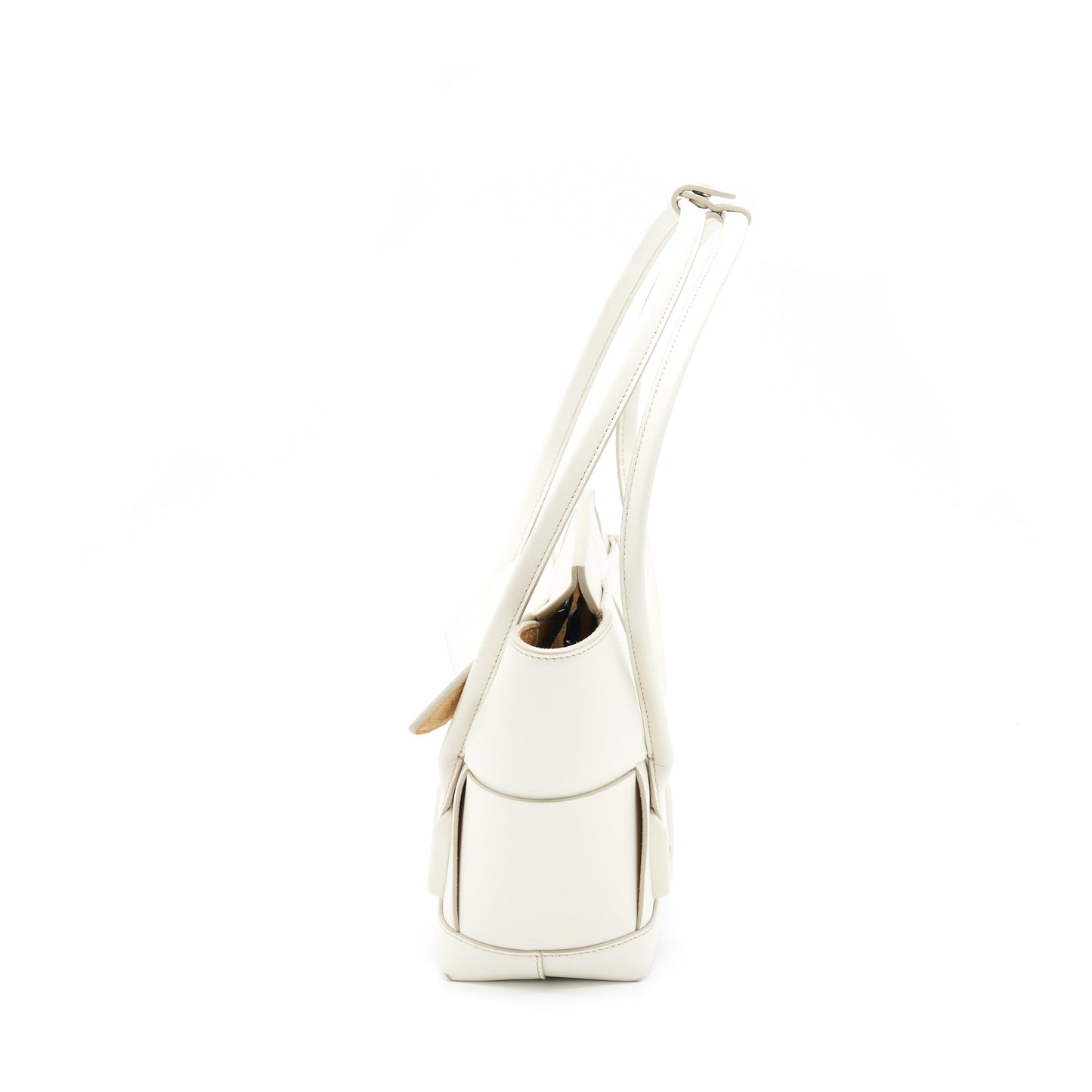 Bottega Veneta Arco Purse Calfskin White