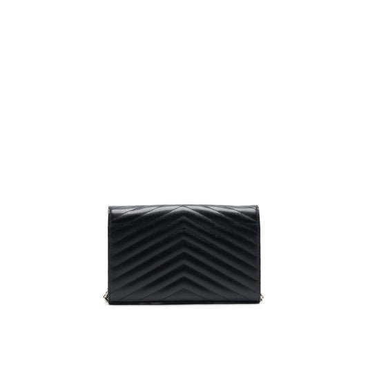 Saint Laurent Envelope Monogram Wallet on Chain in