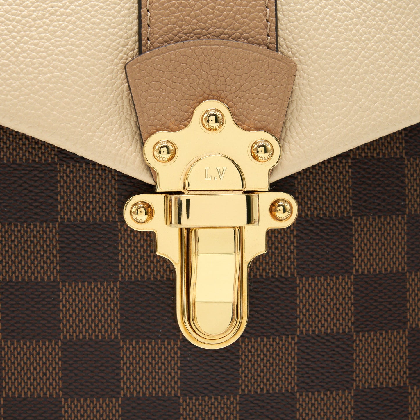 LOUIS VUITTON Clapton Backpack Damier Ebene Leather Brown