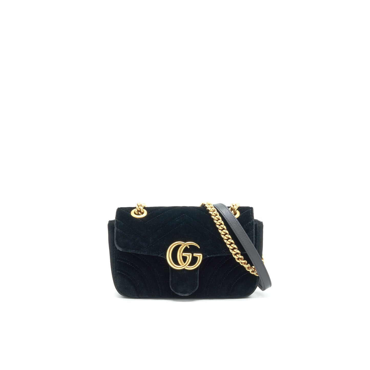 GUCCI VELVET MARMONT Purse BLACK