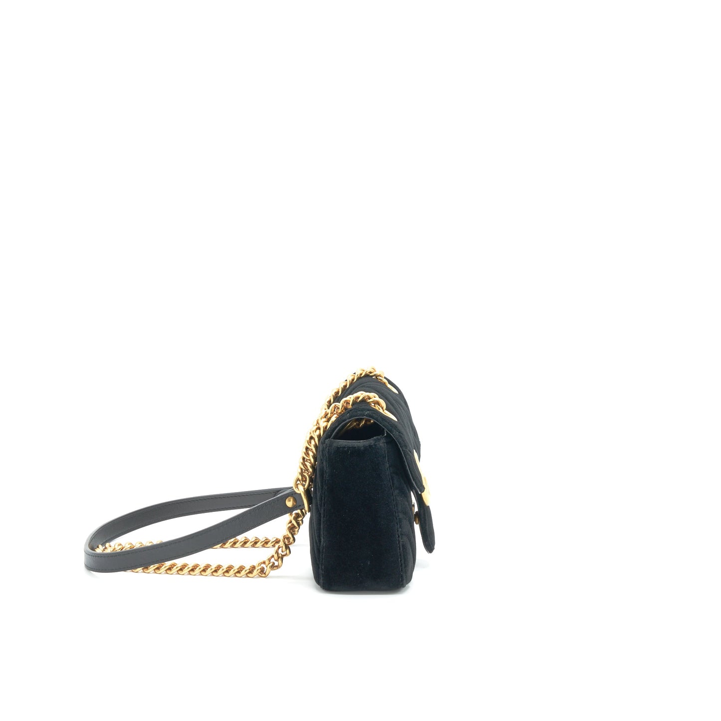 GUCCI VELVET MARMONT Purse BLACK