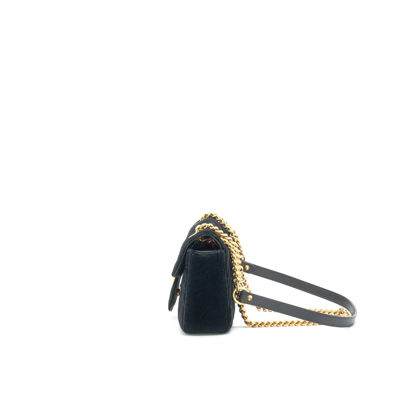 GUCCI VELVET MARMONT Purse BLACK