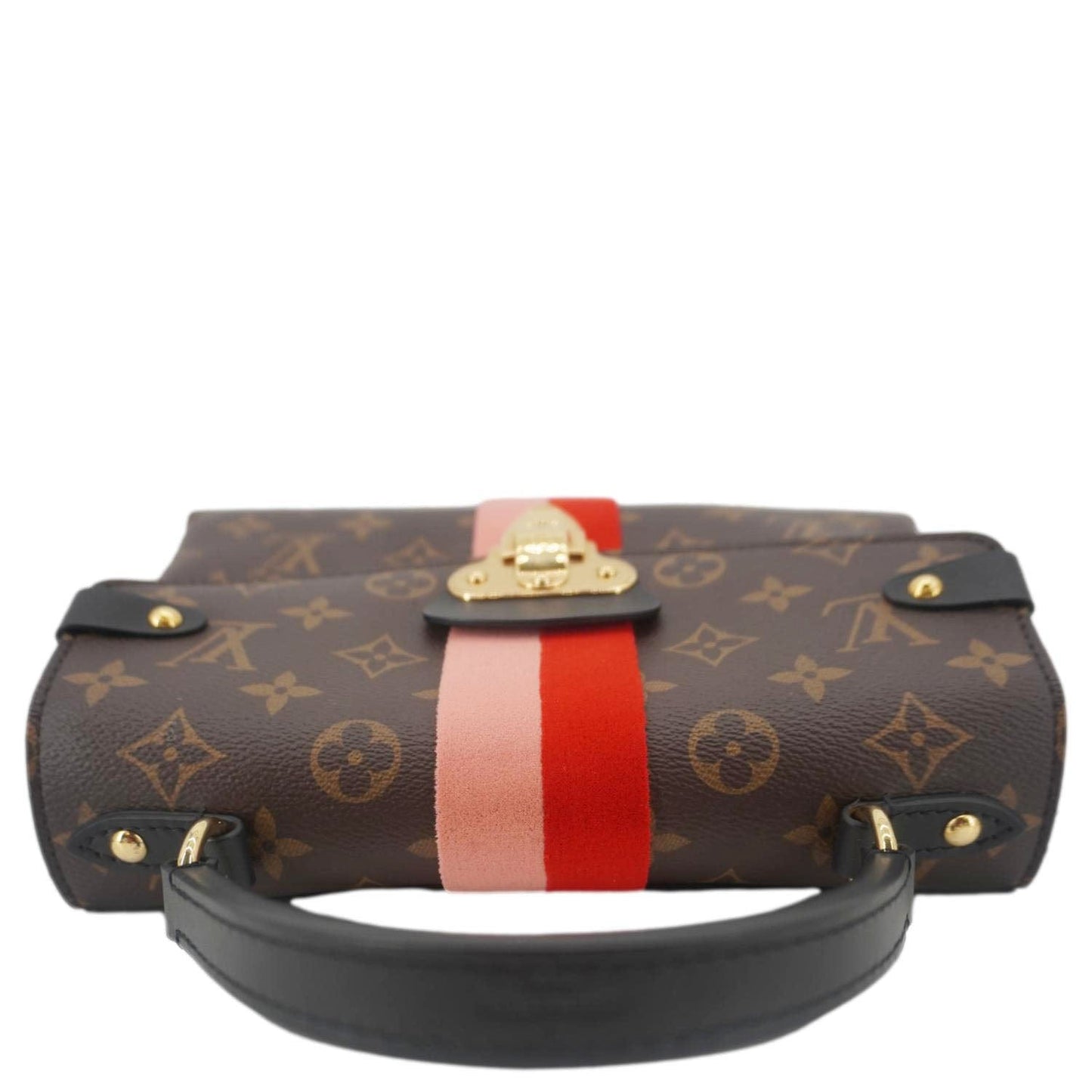 LOUIS VUITTON Georges BB Monogram Canvas Shoulder Bag Coquelicot Peach