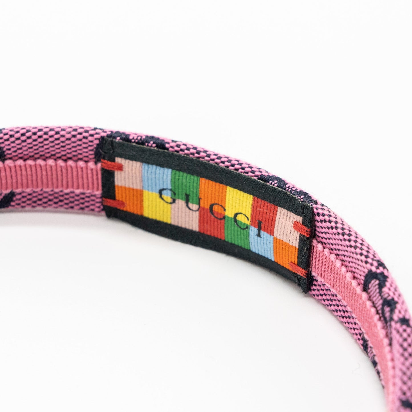 GUCCI Logo Headband Canvas Pink