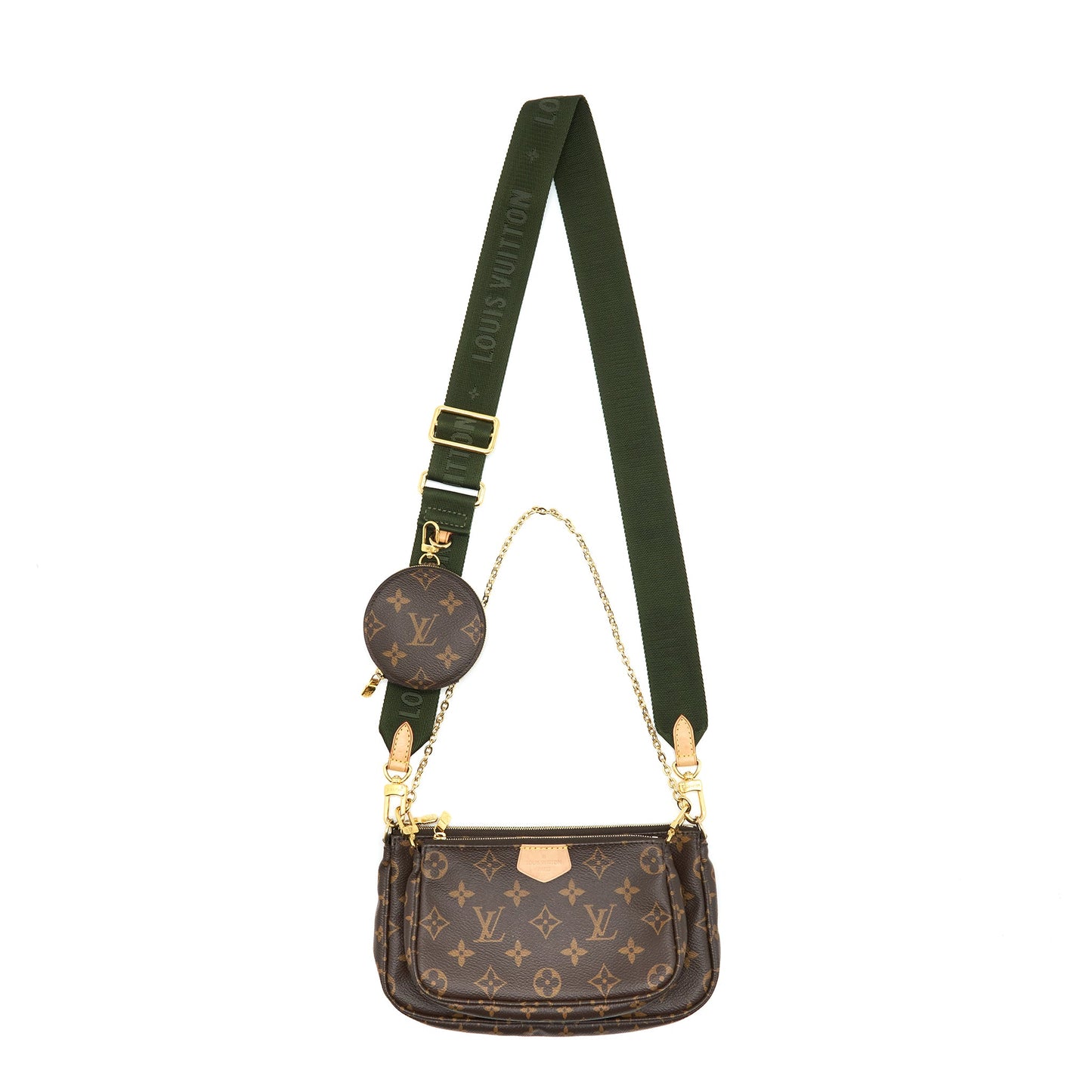 Louis Vuitton Multi Pochette Kahki Strap Monogram