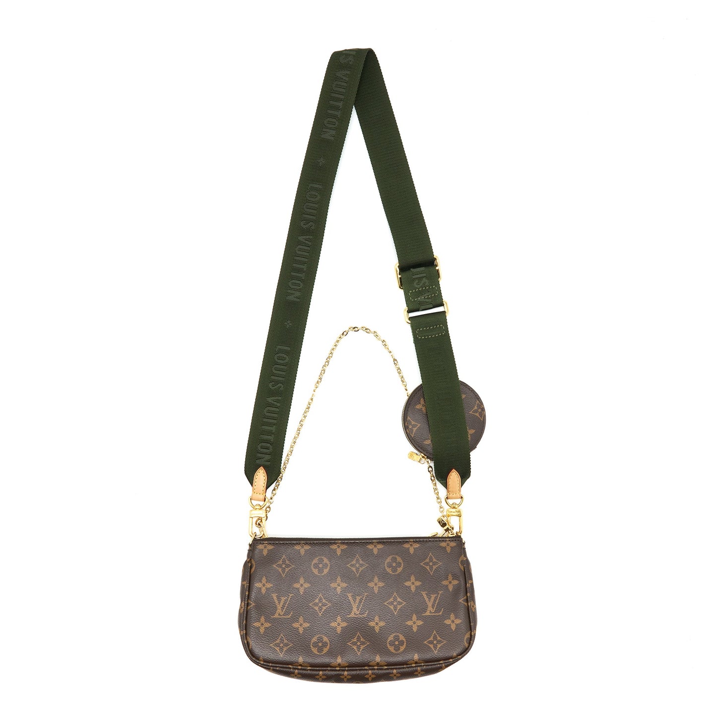 Louis Vuitton Multi Pochette Kahki Strap Monogram