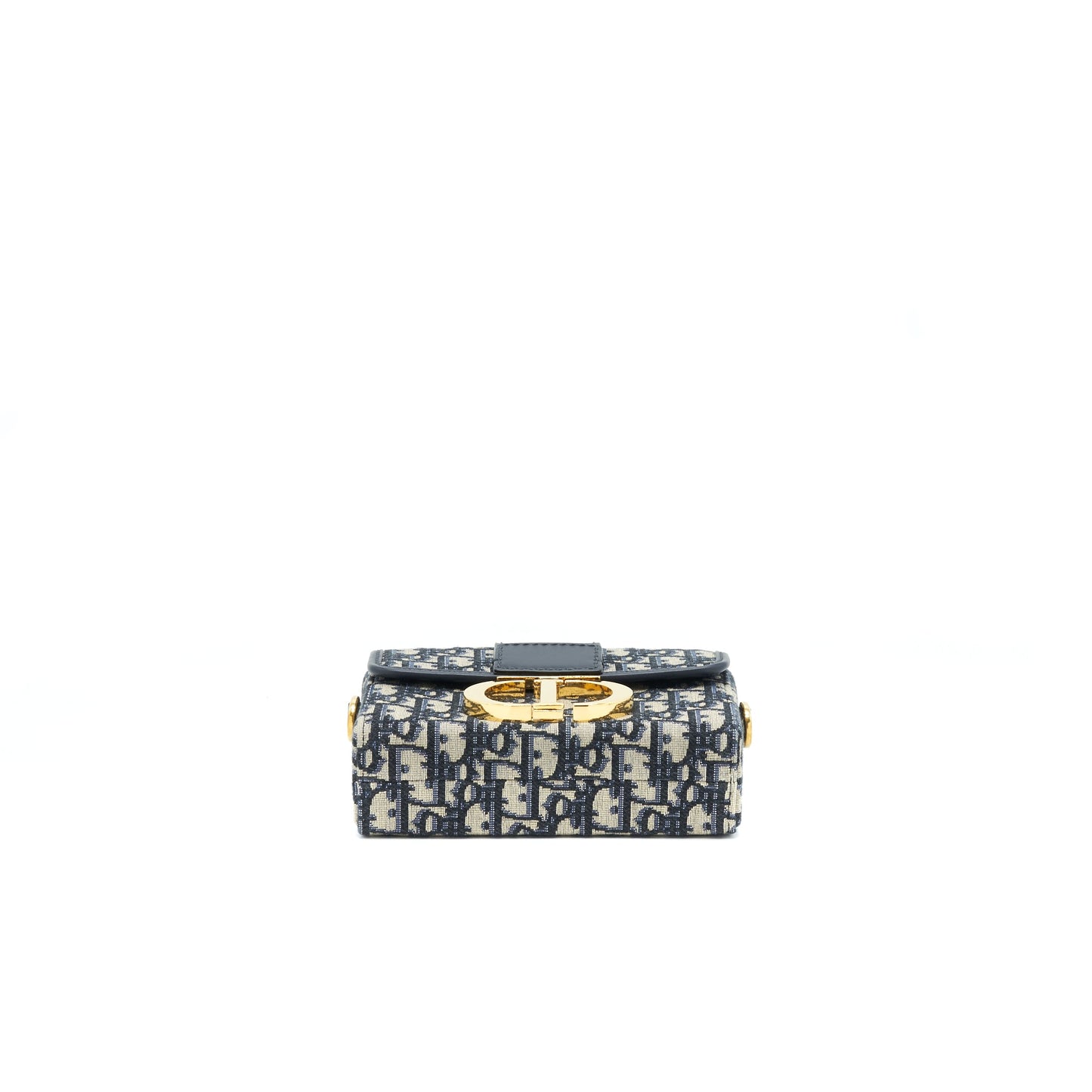 Dior Montaigne Mini Box Purse Blue Oblique