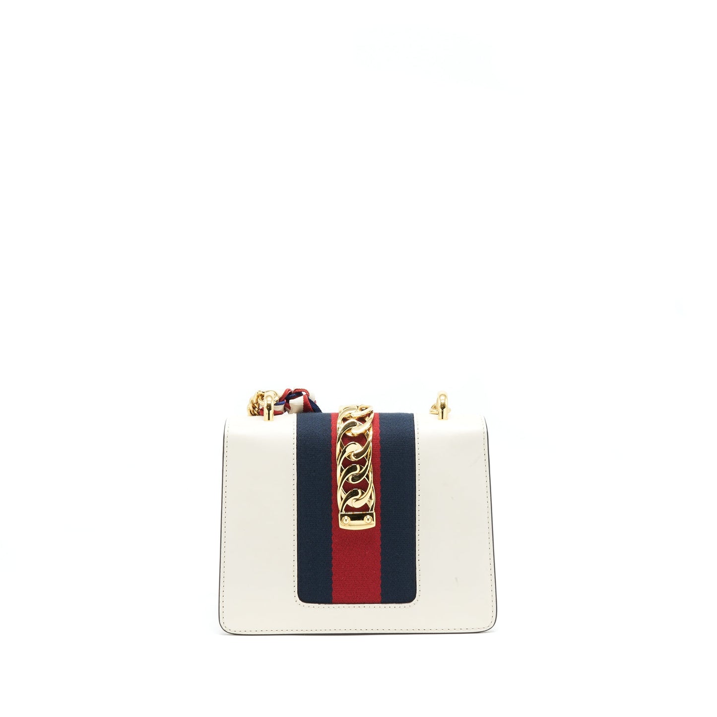 Gucci Mini Sylvie Crossbody Chain Purse White
