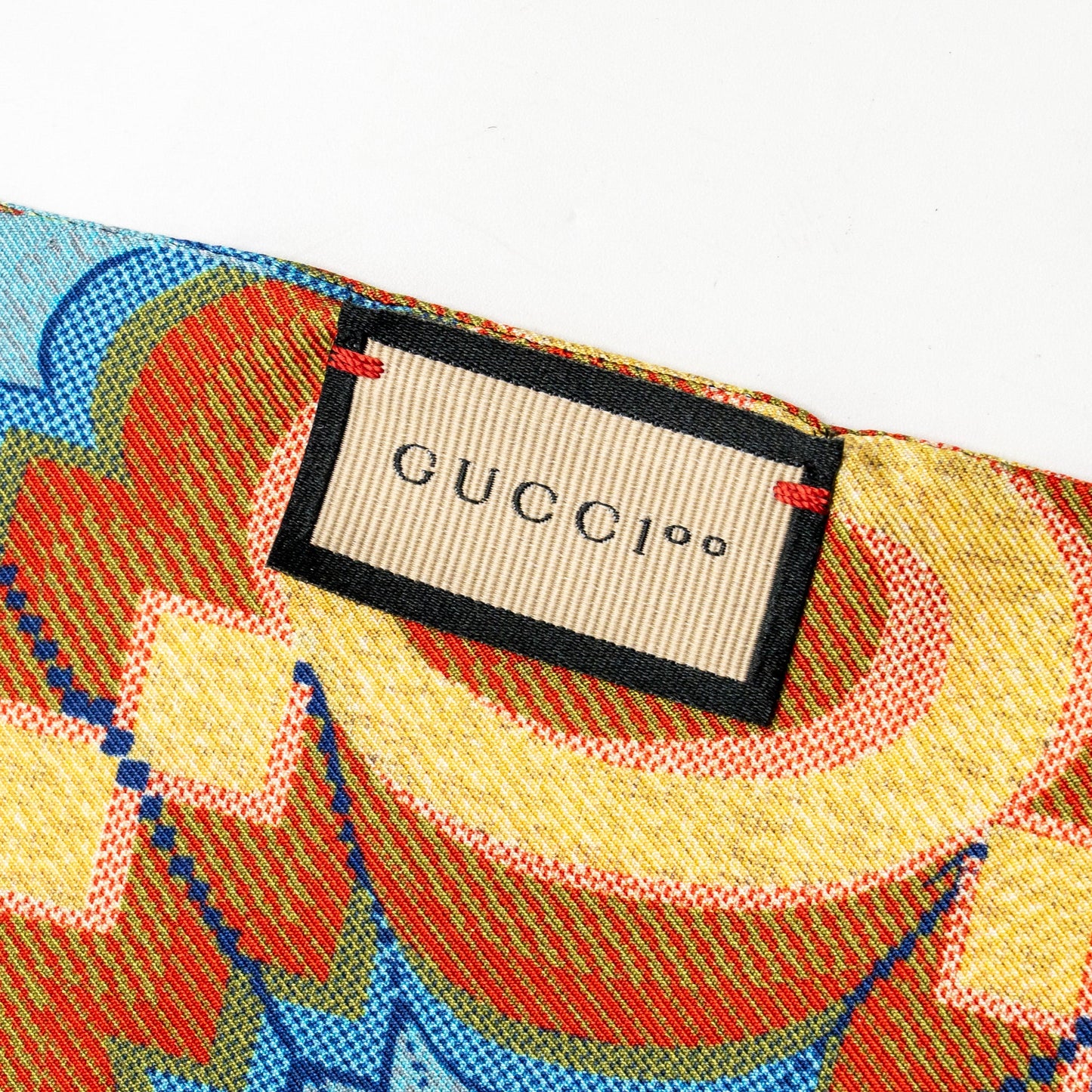 Gucci 100th Anniversary Limited Edition 17/2 x 180 Scarf Logo Silk Multicolor