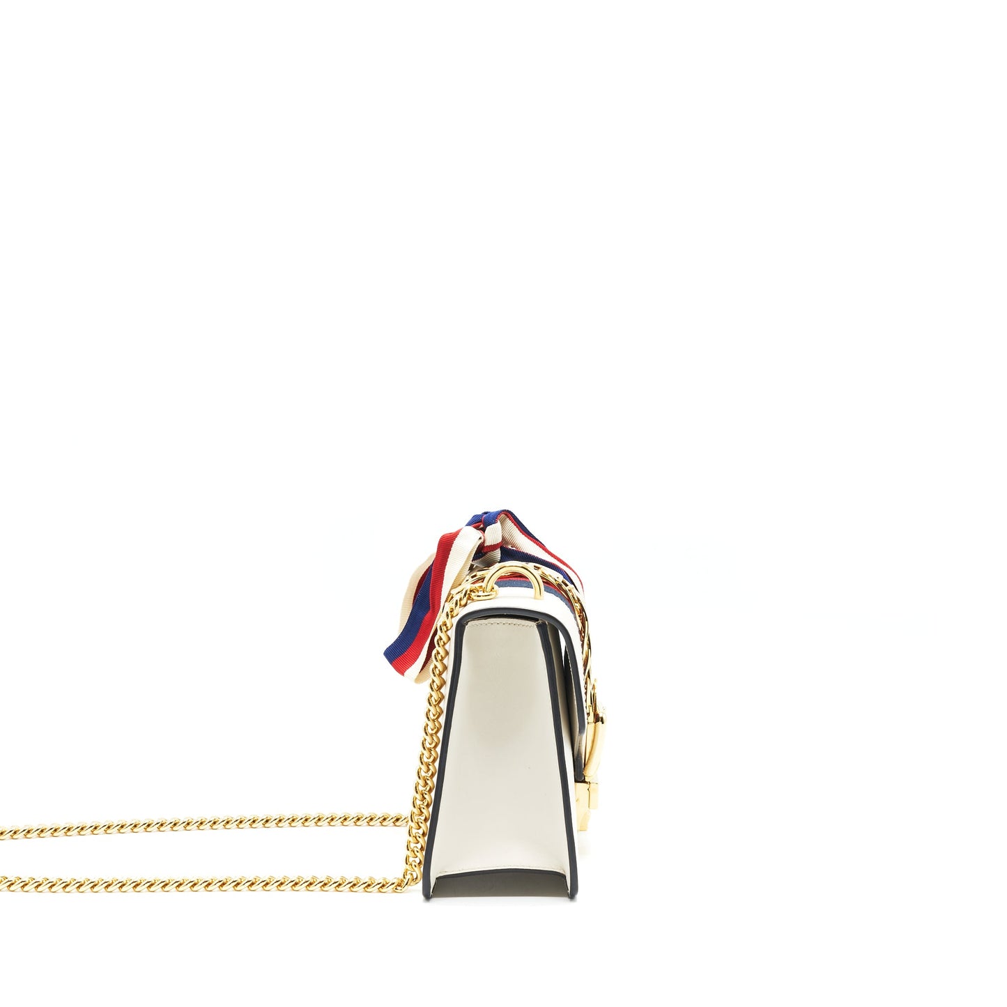 Gucci Mini Sylvie Crossbody Chain Purse White