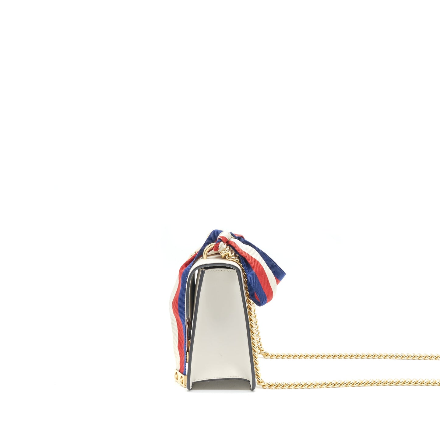 Gucci Mini Sylvie Crossbody Chain Purse White