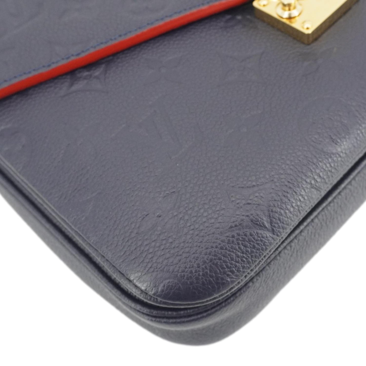 LOUIS VUITTON Metis Pochette Empreinte Leather Crossbody Bag Navy Blue