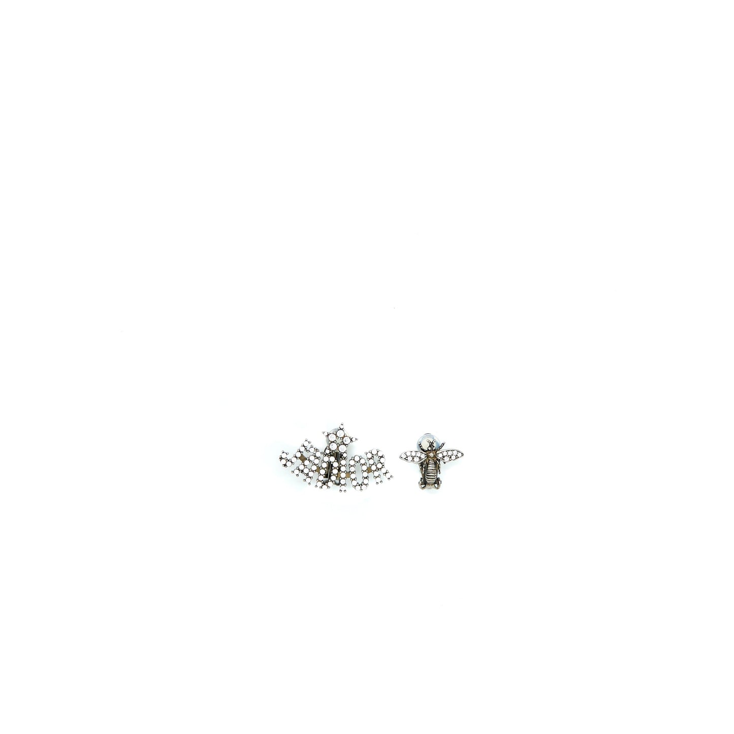 Dior Bee & Jâadior Earrings Silver Tone