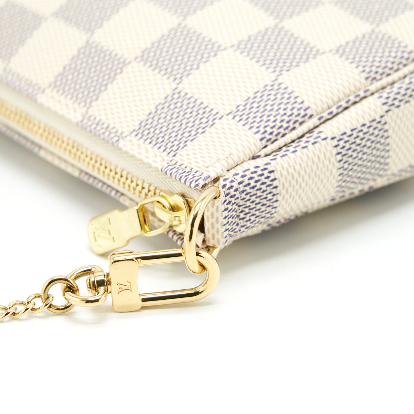Louis Vuitton mini Pochette accessories damier Azur Canvas
