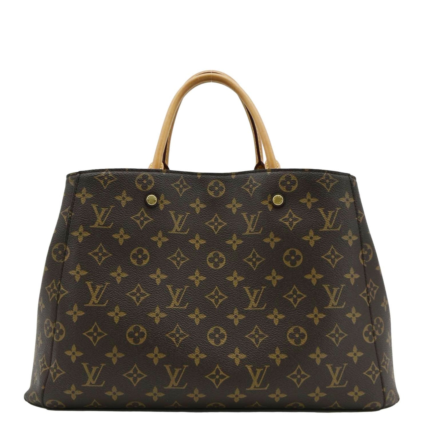 LOUIS VUITTON Montaigne GM Monogram Canvas Shoulder Bag Brown