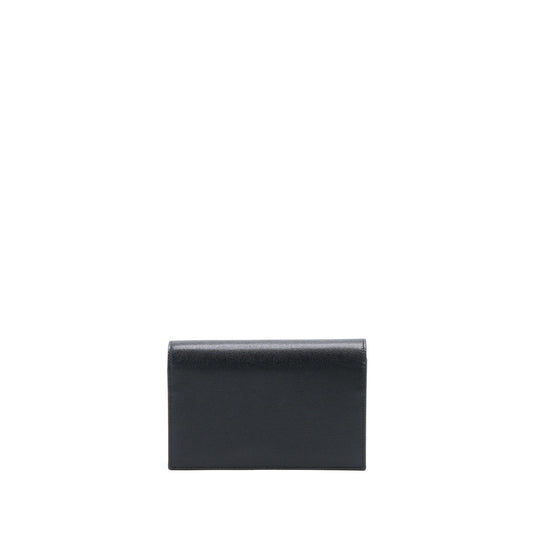 Saint Laurent Kate Chain Wallet With Tassel Grained Calfskin Black