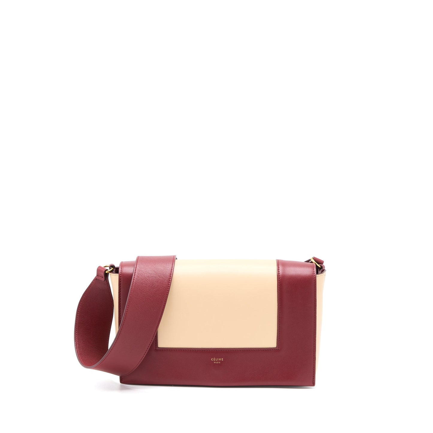 Celine Frame Purse Calfskin Multicolour Red/Beige