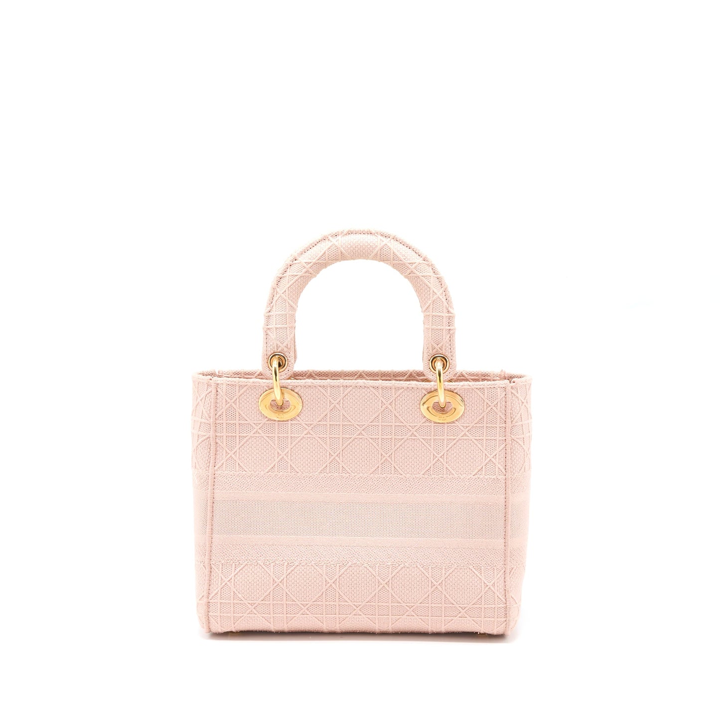 Dior Lady Medium Lady D-Lite Purse Cannage Embroidery Rosewood Pink Hardware