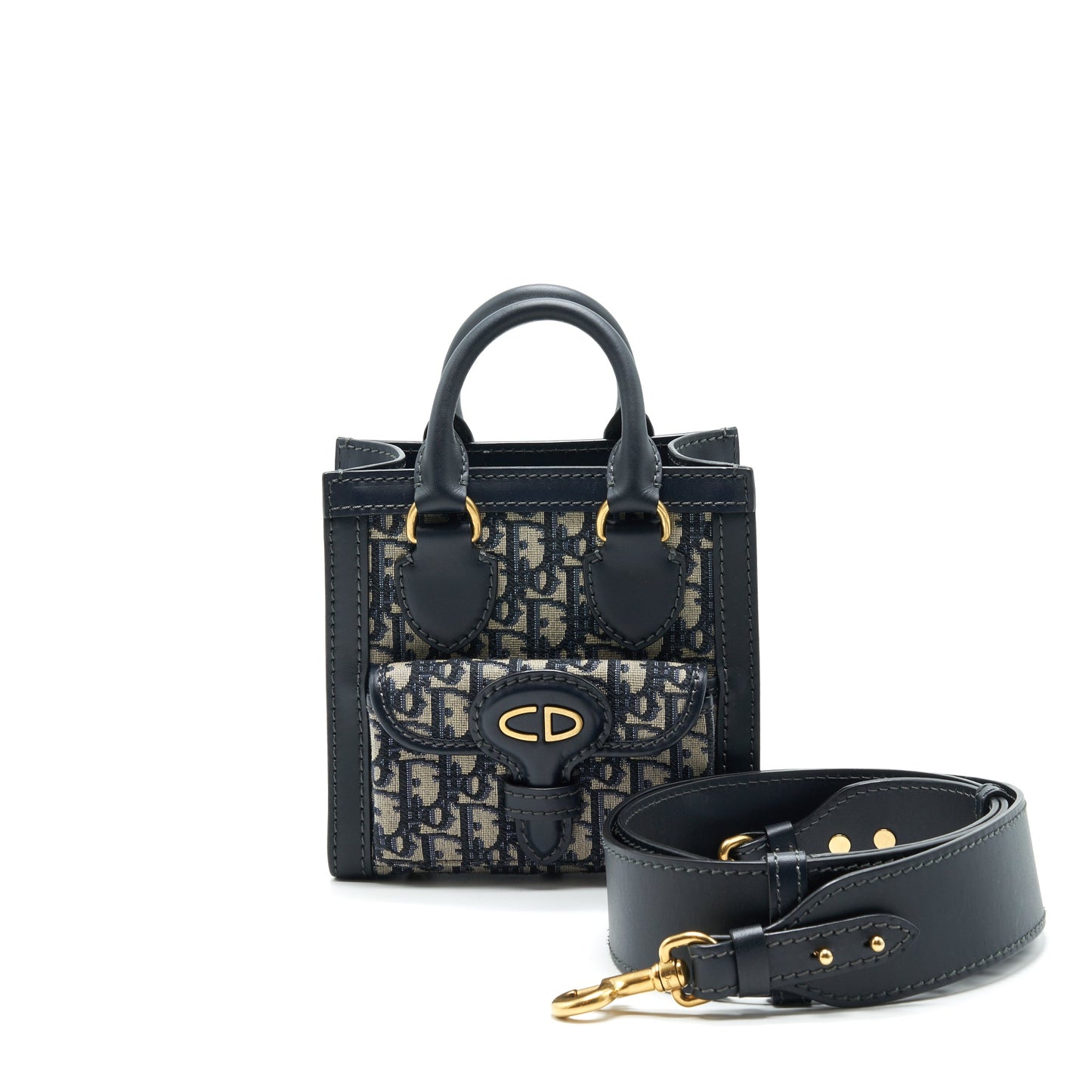 CHRISTIAN Mini Oblique Tote Purse