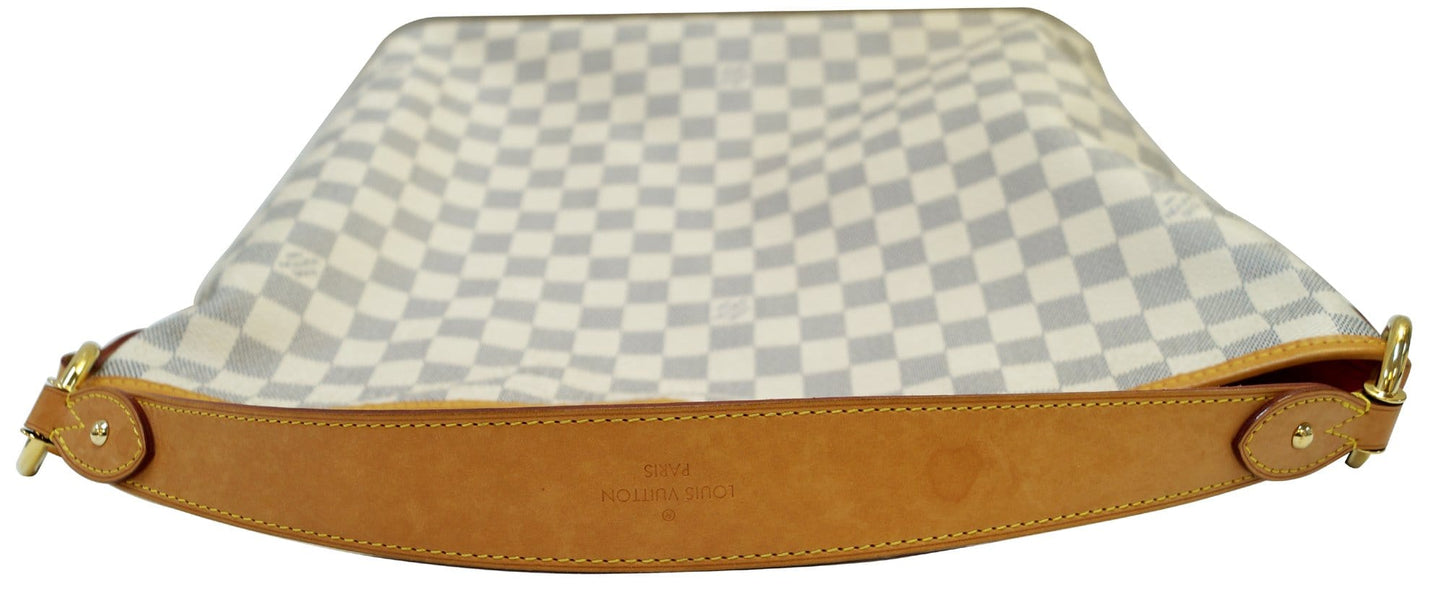 LOUIS VUITTON Damier Azur Rose Ballerine Delightful MM NM Hobo Bag