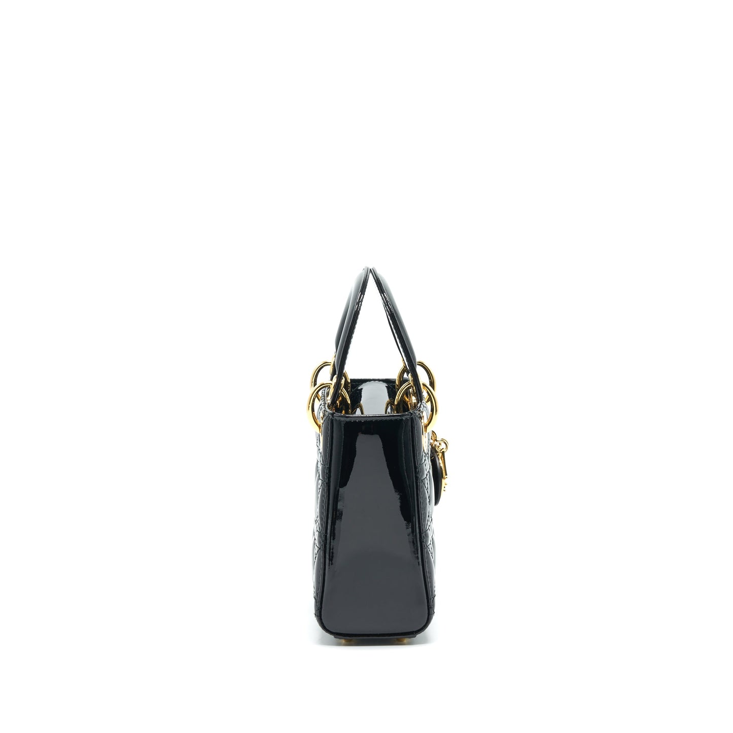 Dior Mini Lady Dior Patent Leather Black