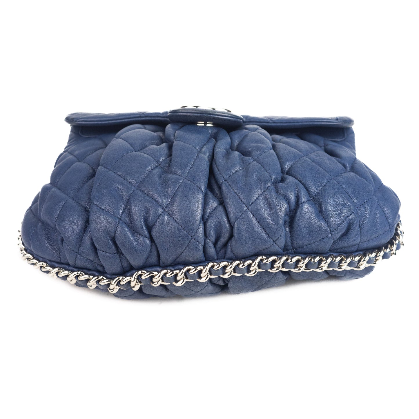 Chanel Washed Lambskin Quilted Large Chain Around Flap