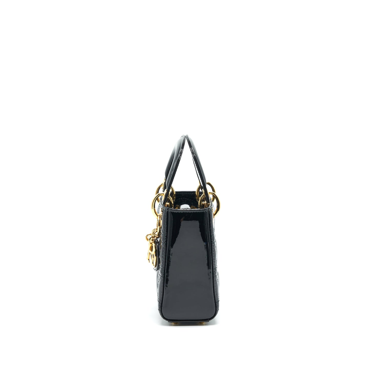 Dior Mini Lady Dior Patent Leather Black
