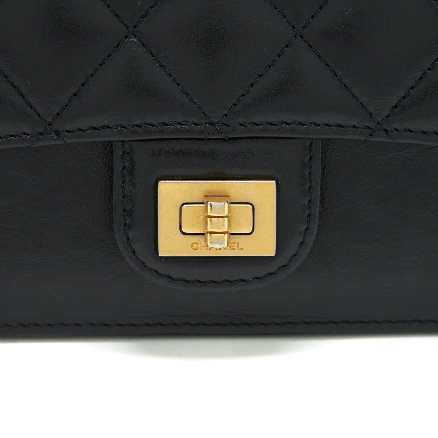 Chanel Reissue Zippy Pouch Quilted Calfskin Black Ruthenium GHW