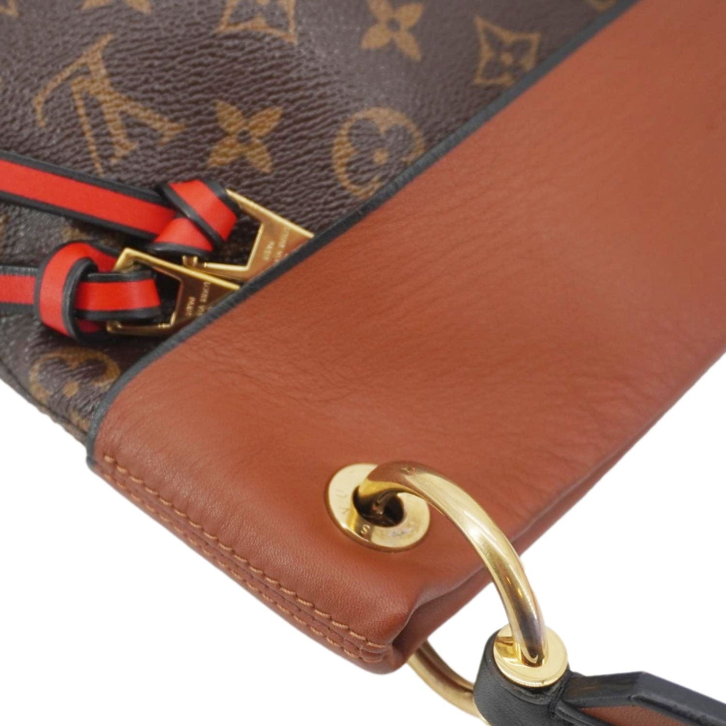LOUIS VUITTON Tuileries Besace Monogram Canvas Shoulder Bag Brown