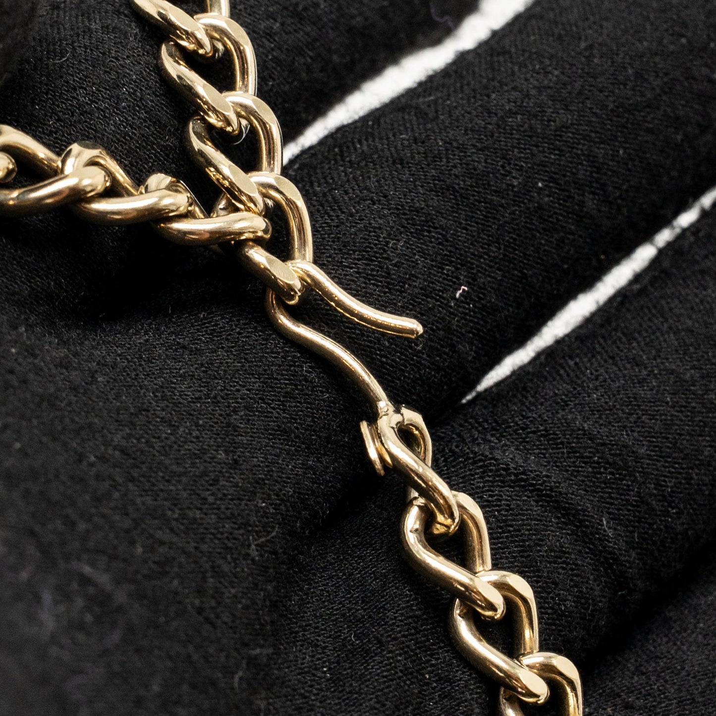 Chanel Letter Chain Belt Light Gold Tone