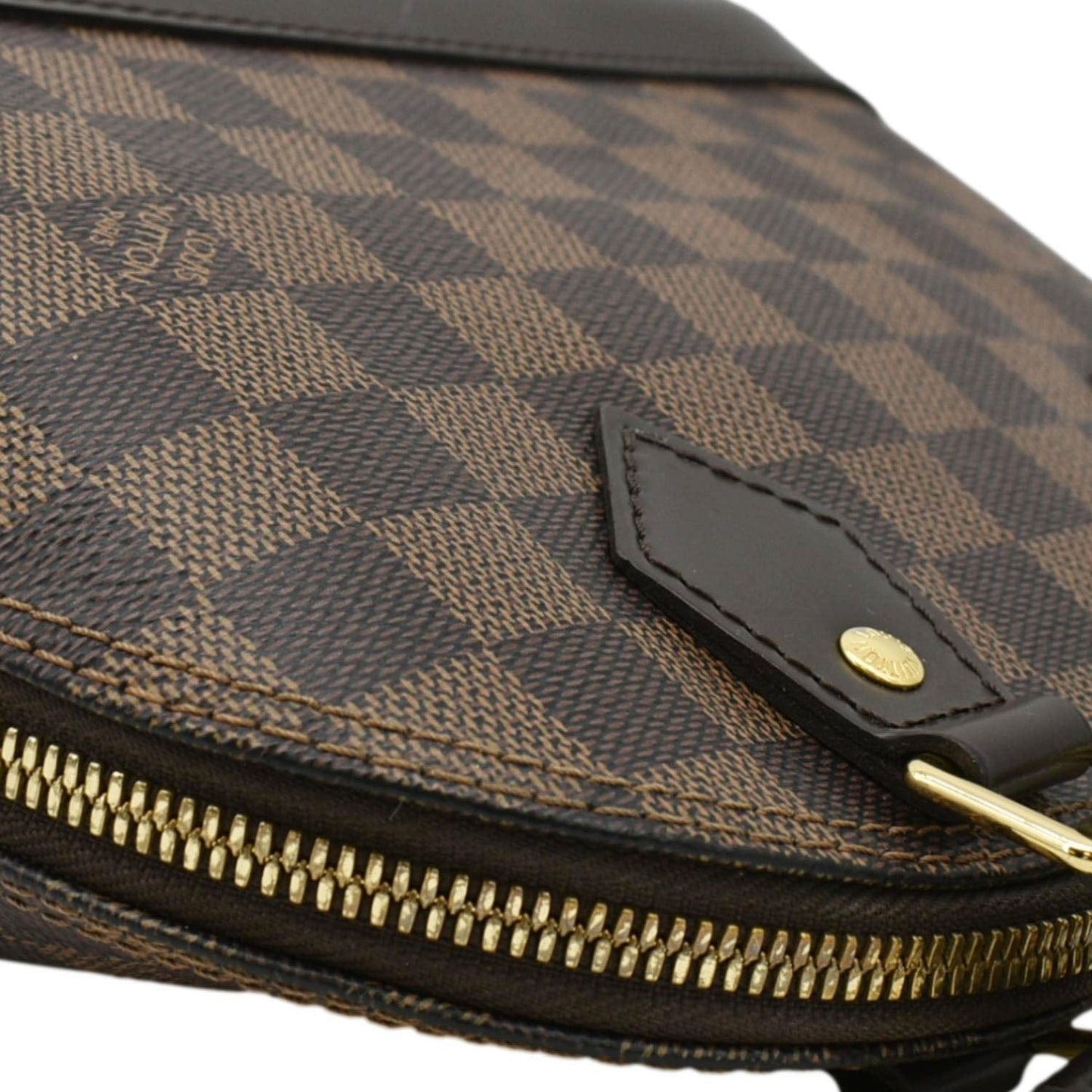 LOUIS VUITTON Alma BB Damier Ebene Satchel Crossbody Bag Brown