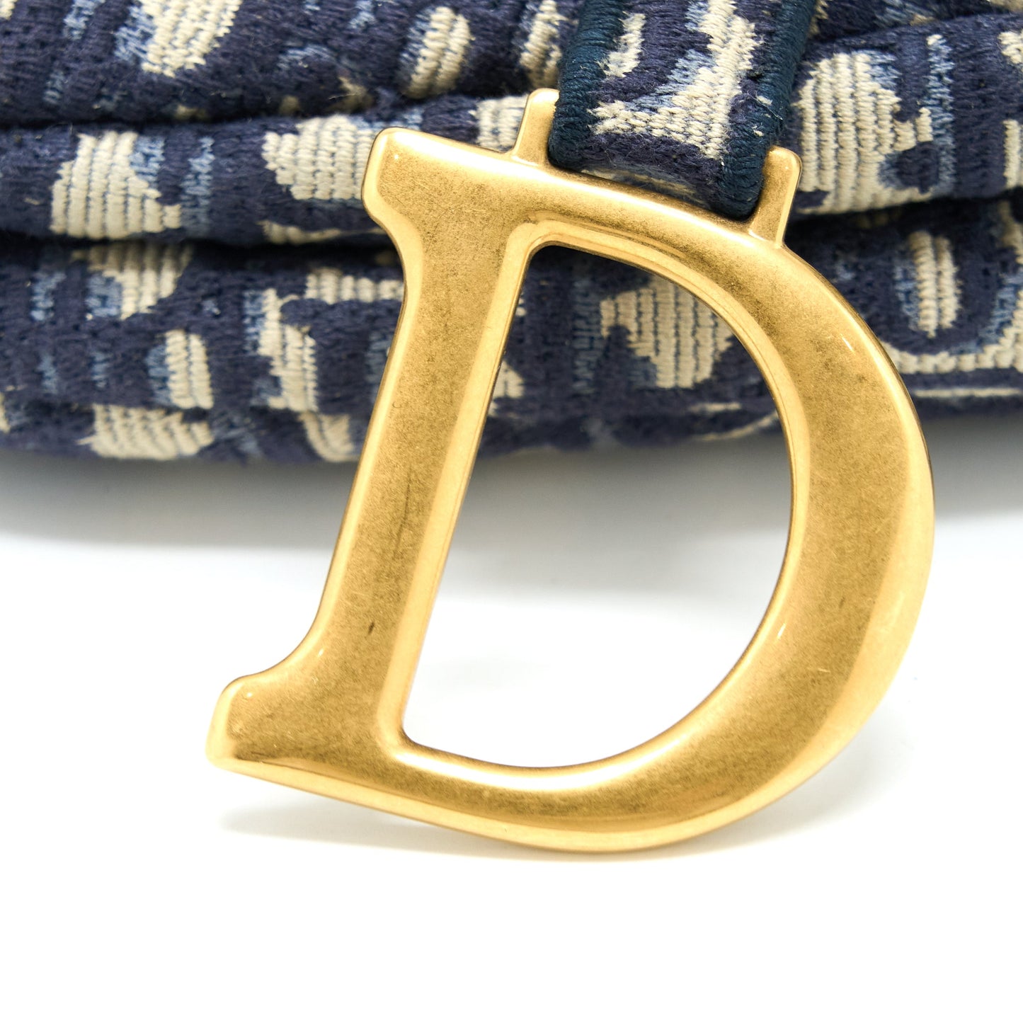 Dior Saddle Purse Blue Oblique Embroidery