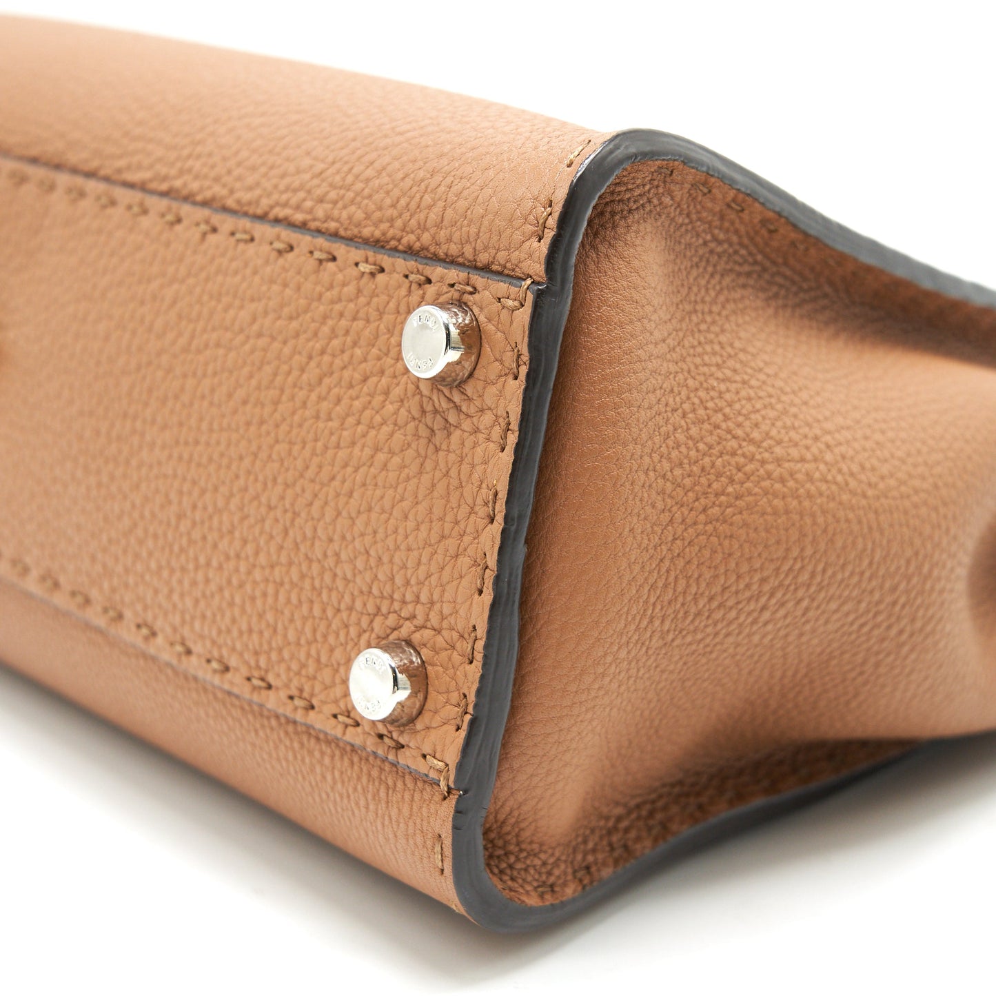 Fendi Medium Peekaboo Bag in Romano Leather Caramel SHW