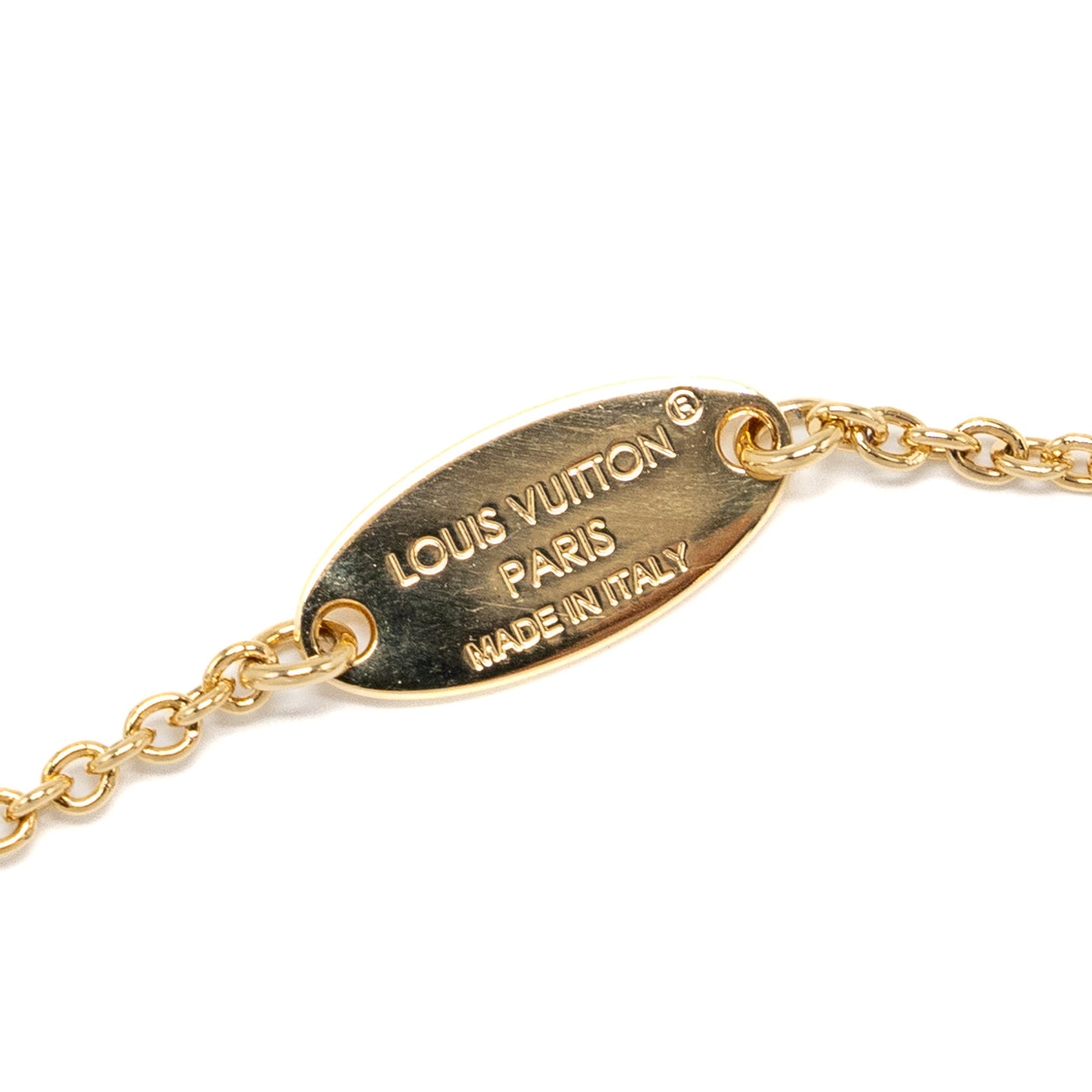 Louis Vuitton Iconic Enamel Necklace Light Pink gold tone