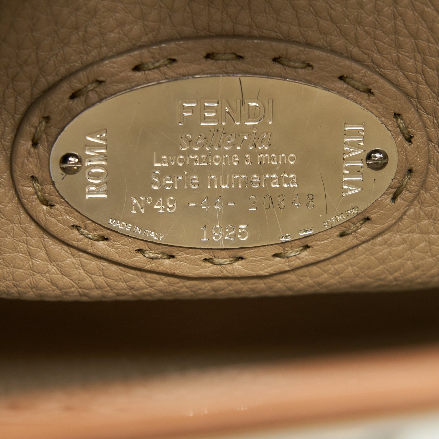 Fendi Medium Peekaboo Bag in Romano Leather Caramel SHW