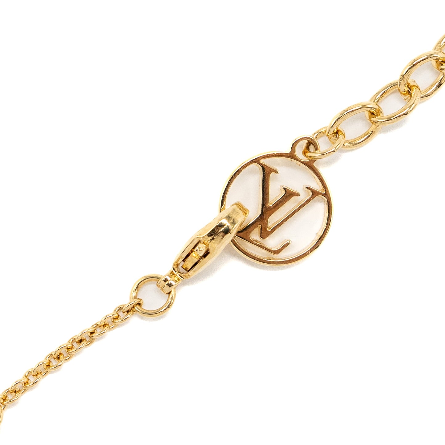 Louis Vuitton Iconic Enamel Necklace Light Pink gold tone