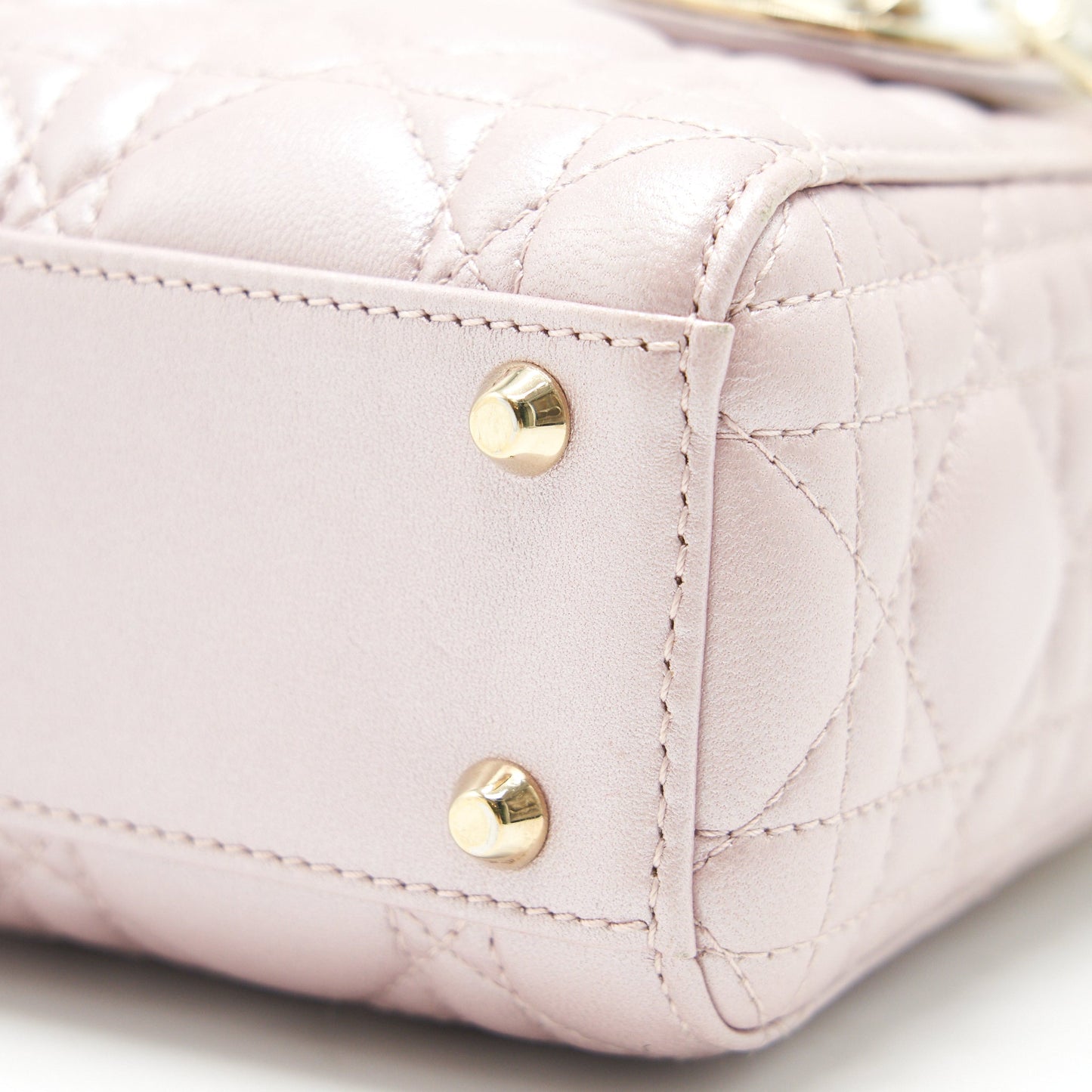 DIOR MINI LADY WITH CHAIN LOTUS PEARL GHW