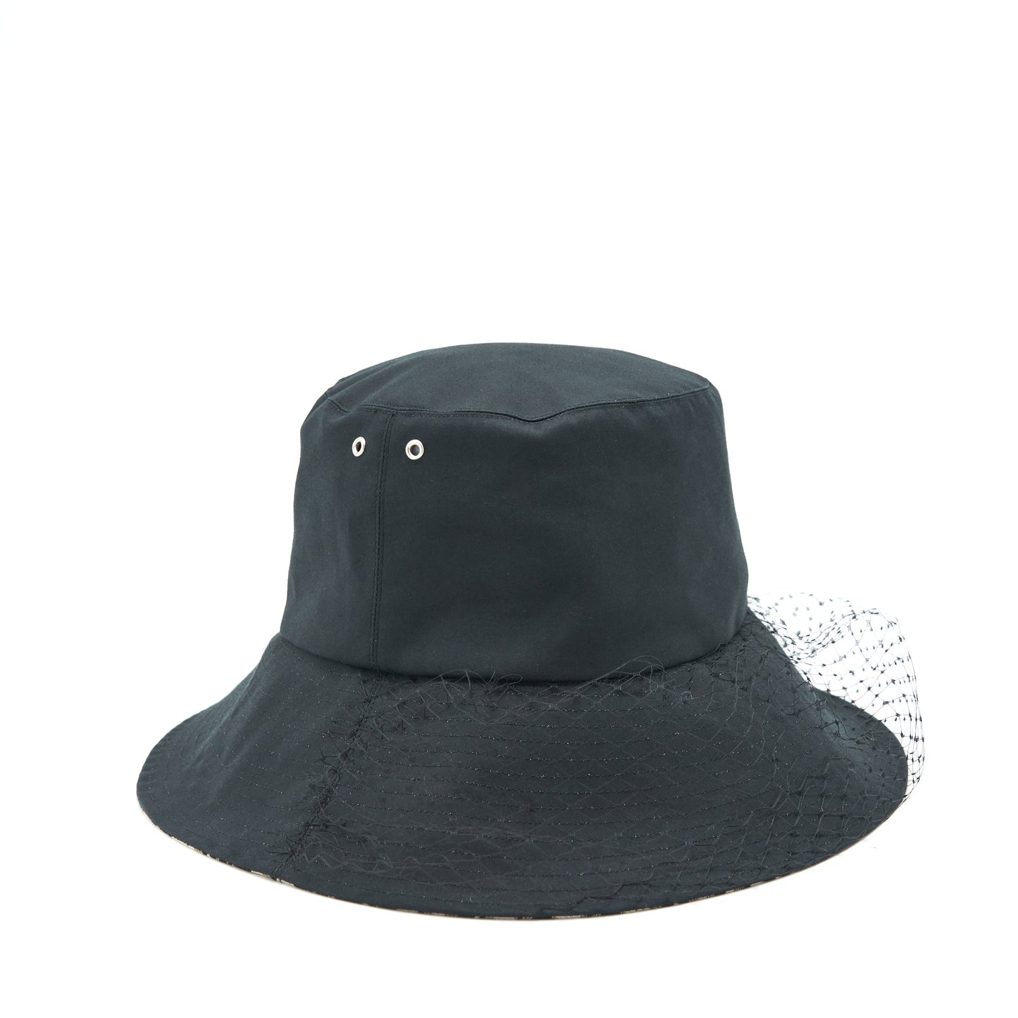 Dior Size 57 Teddy-D Brim Bucket Hat With Veil