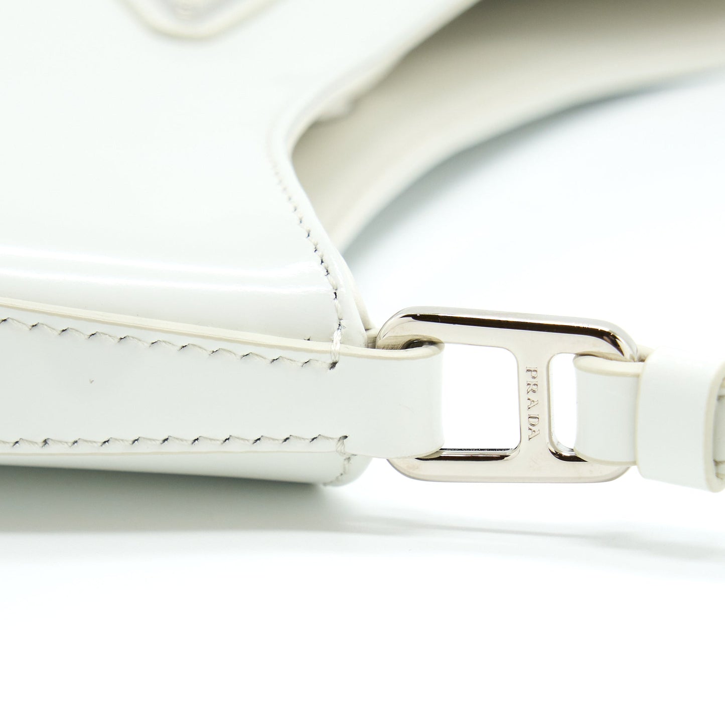 Prada Cleo Purse Calfskin White