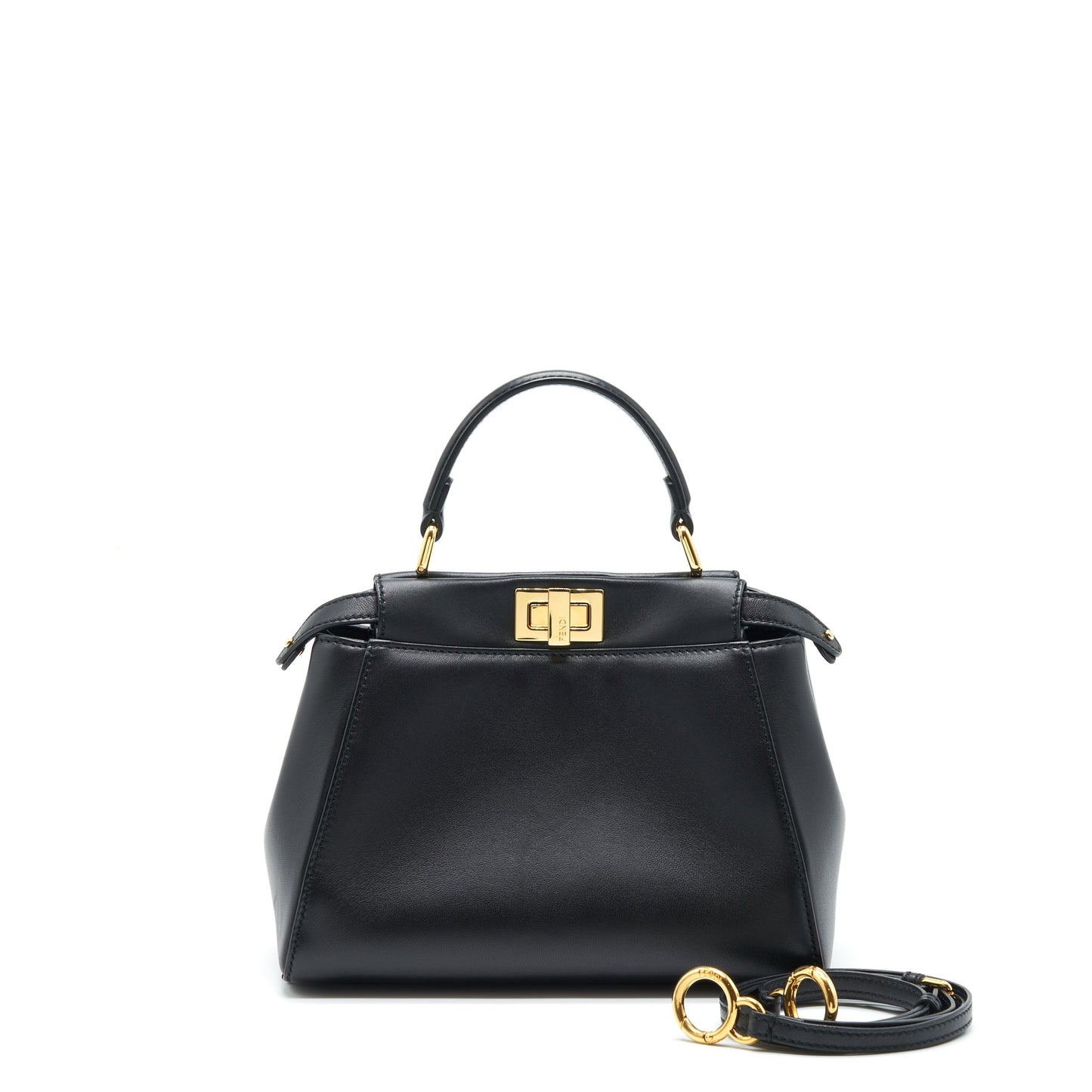 Fendi Mini Peekaboo Lambskin Black